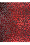 20539 KUMAŞ/YERLİ/LEZ/POLYESTER/TÜL ÜZERİ/VARAK BASKI/LEOPAR/KIRMIZI 165 CM