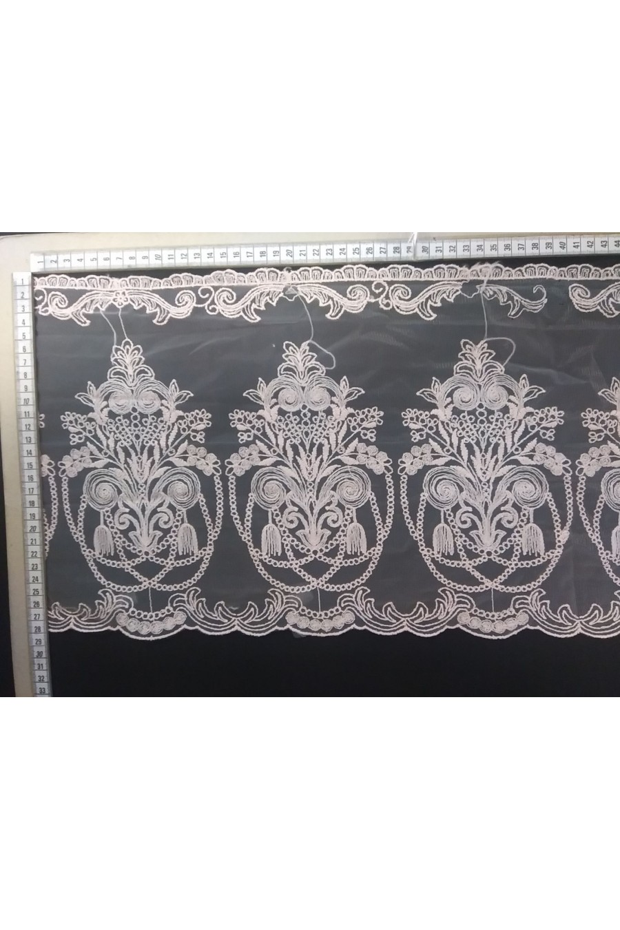 Yerli Mat Pes Tül Üzeri Pudra Brode Bant