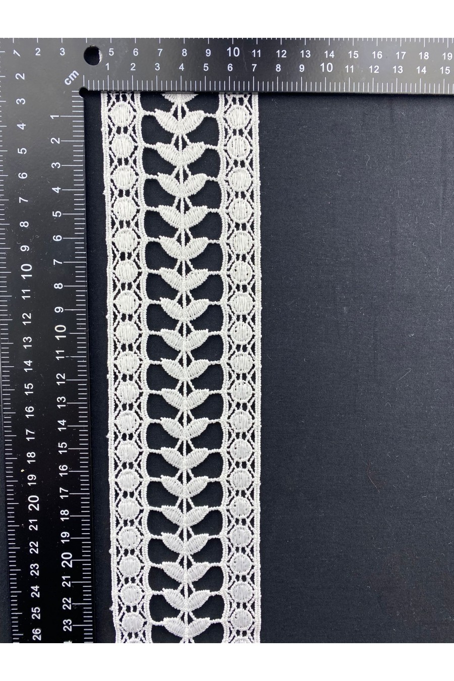 6,5 cm Genişliğinde Yerli Mat Ham Güpür Brode Bant