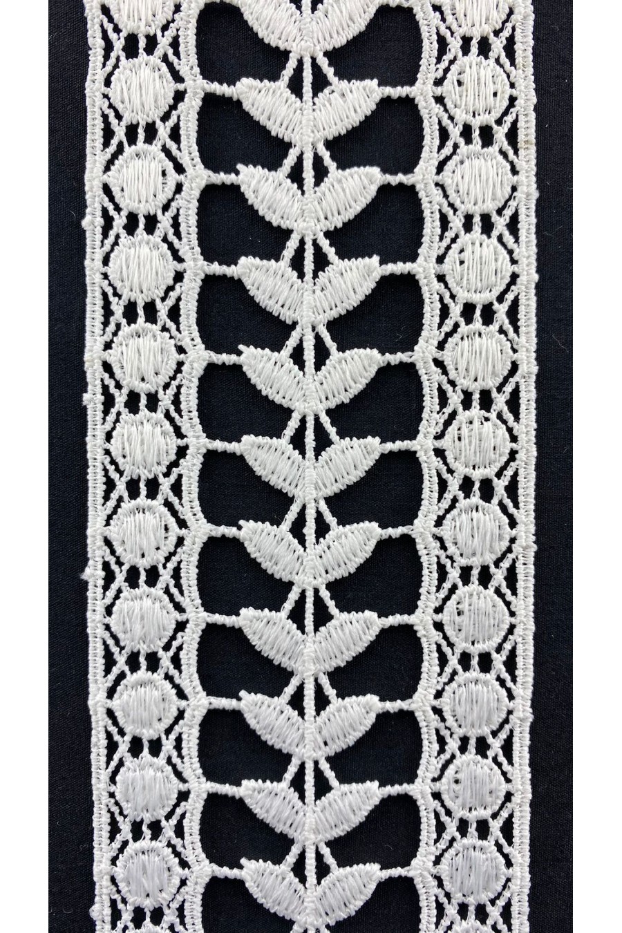 6,5 cm Genişliğinde Yerli Mat Ham Güpür Brode Bant