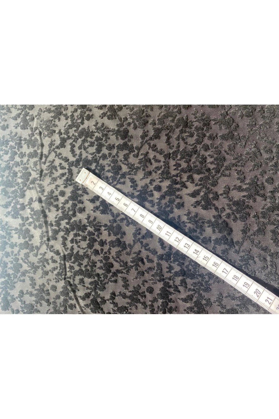 22353 TÜL/YERLİ/LEZ/POLYESTER/ELASTAN/FLOK/SİYAH/155 CM