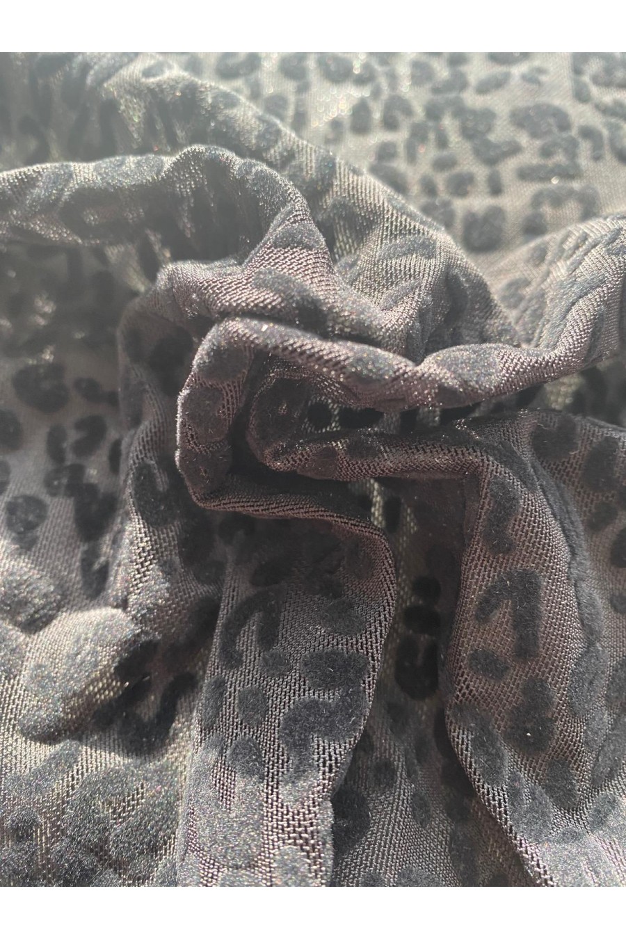 22355 TÜL/YERLİ/LEZ/POLYESTER/ELASTAN/FLOK/SİYAH/155 CM