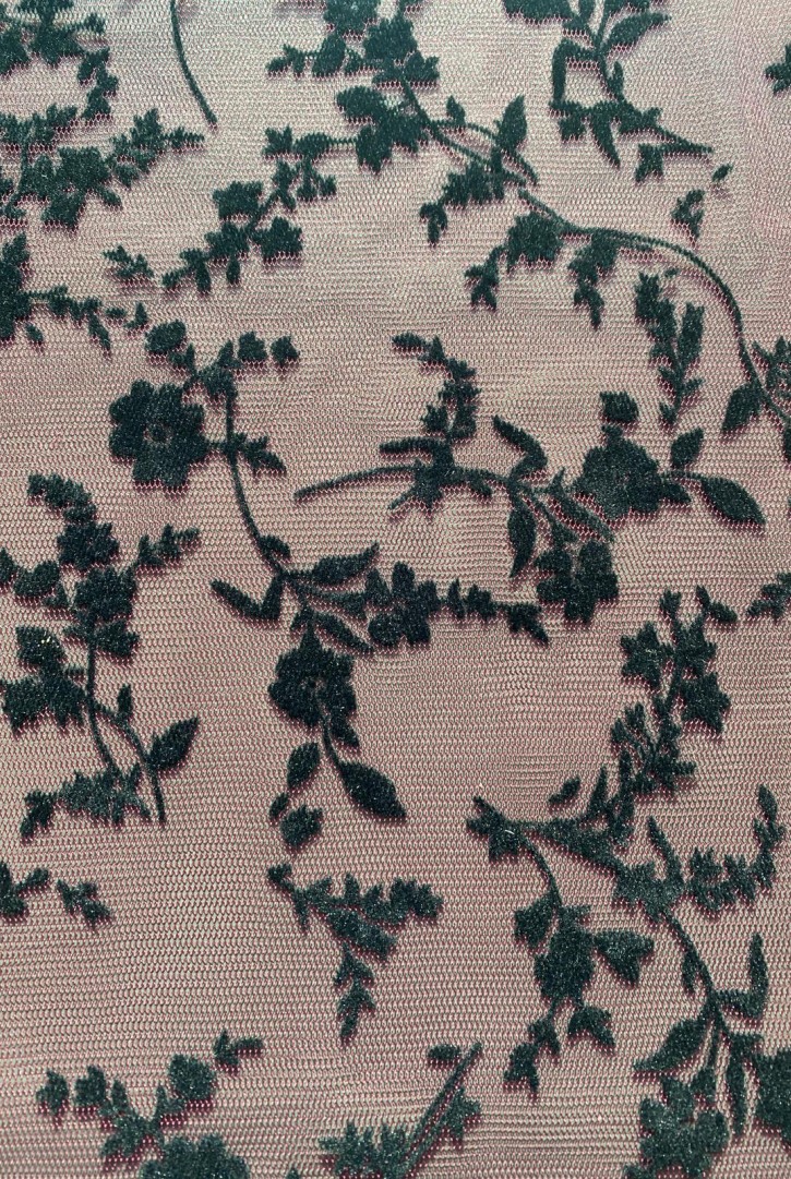 22358 TÜL/YERLİ/LEZ/POLYESTER/ELASTAN/FLOK/PEMBE/150 CM