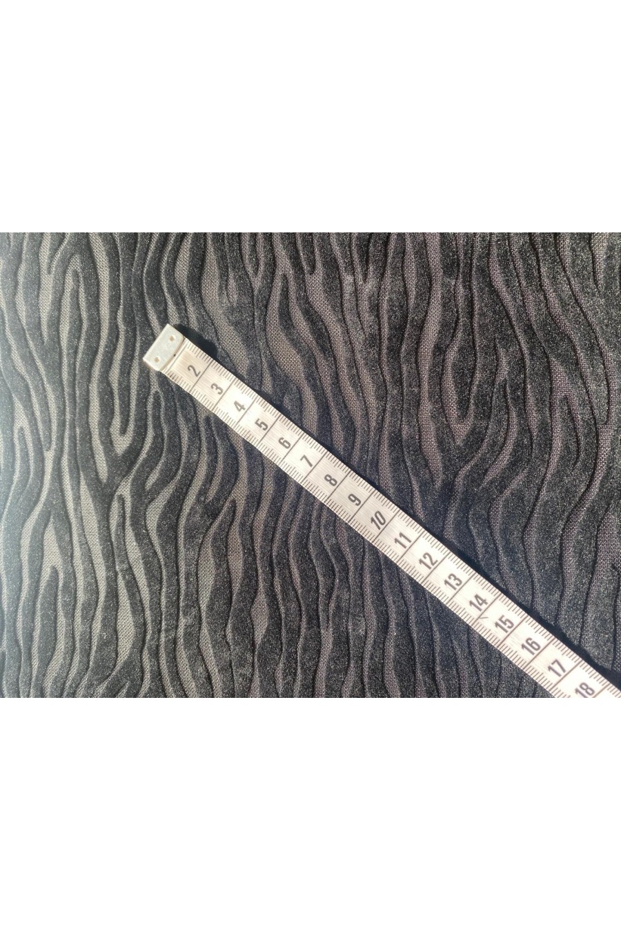 22360 TÜL/YERLİ/LEZ/POLYESTER/ELASTAN/FLOK/SİYAH/155 CM