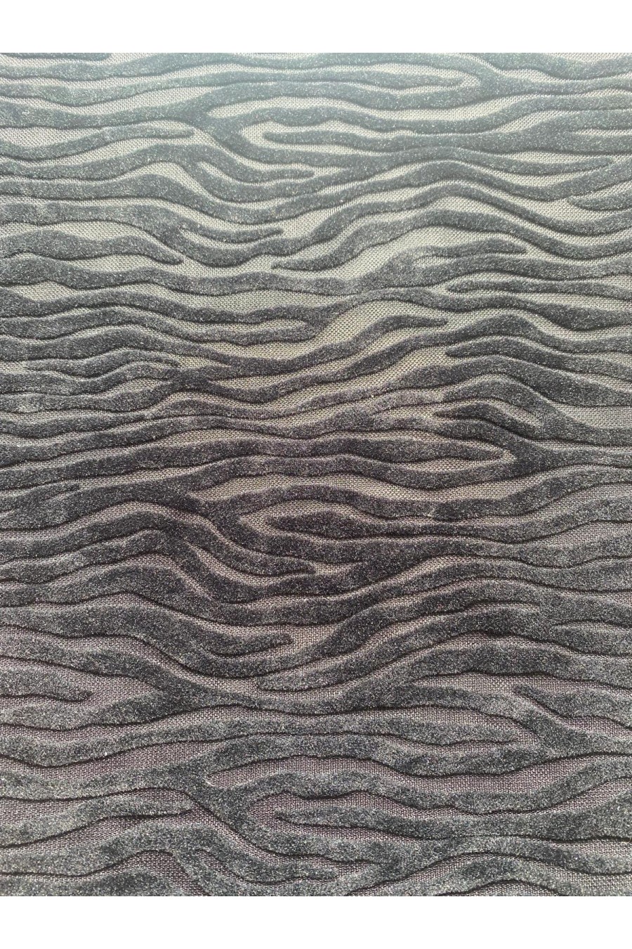 22360 TÜL/YERLİ/LEZ/POLYESTER/ELASTAN/FLOK/SİYAH/155 CM