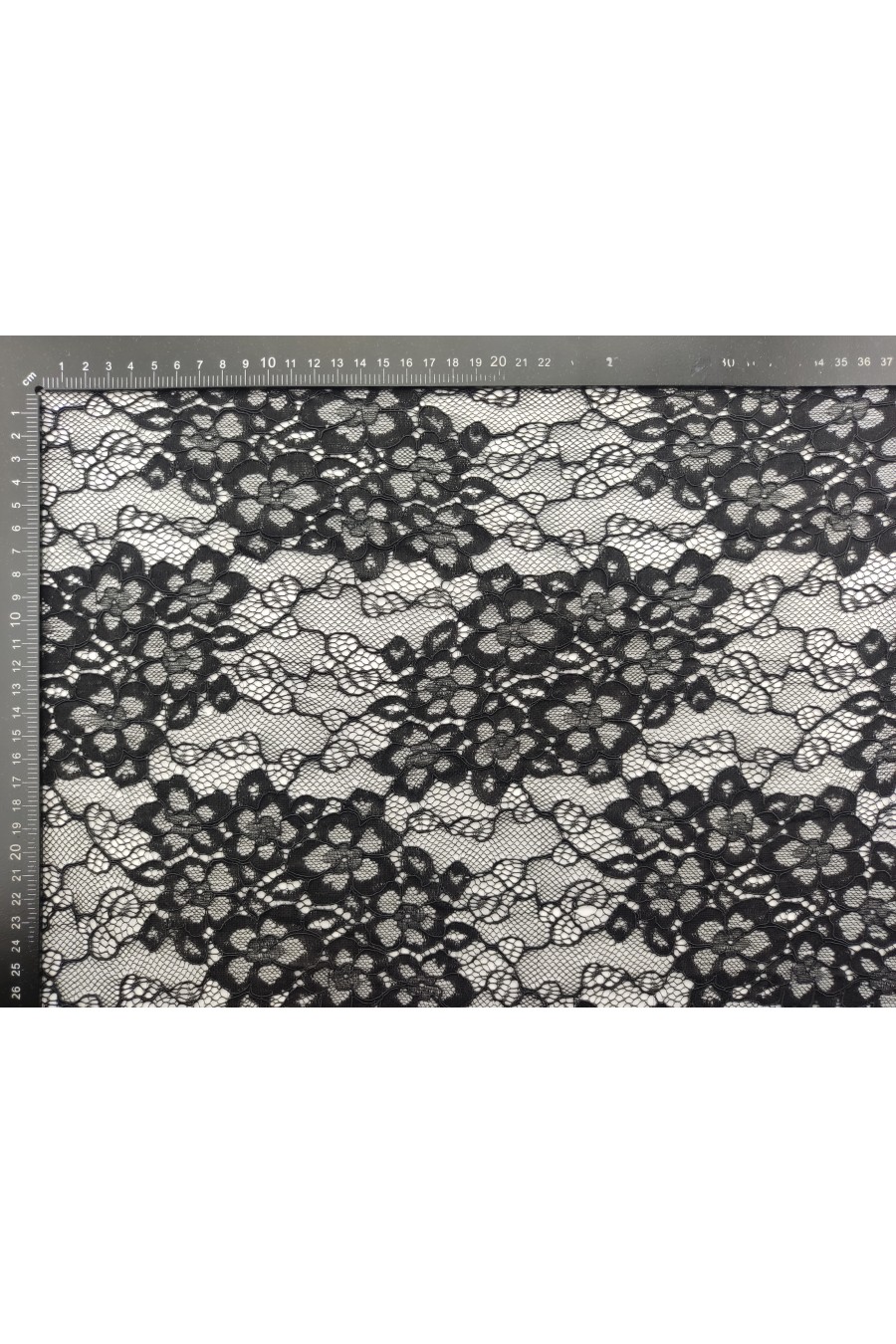 Kordlu Siyah Pamuk Naylon Dantel