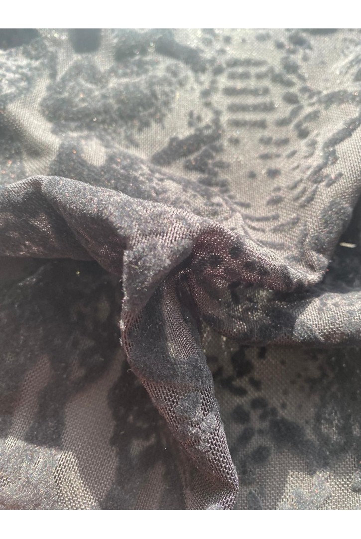 22364 TÜL/YERLİ/LEZ/POLYESTER/ELASTAN/SİYAH/120 CM