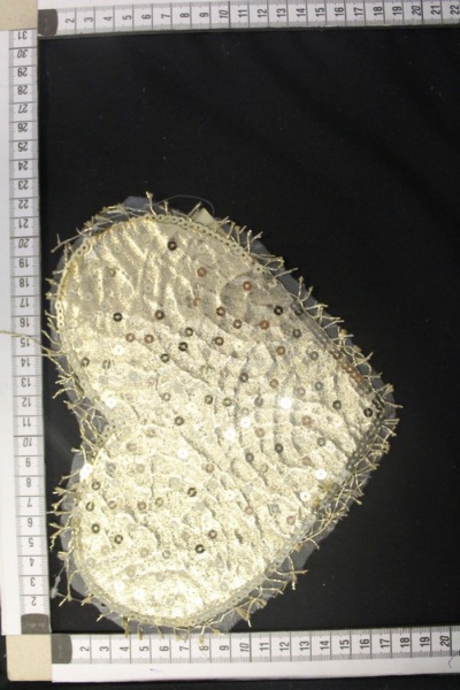 2822-ADET Gold Pullu İthal Yaka Aplik - Polyester