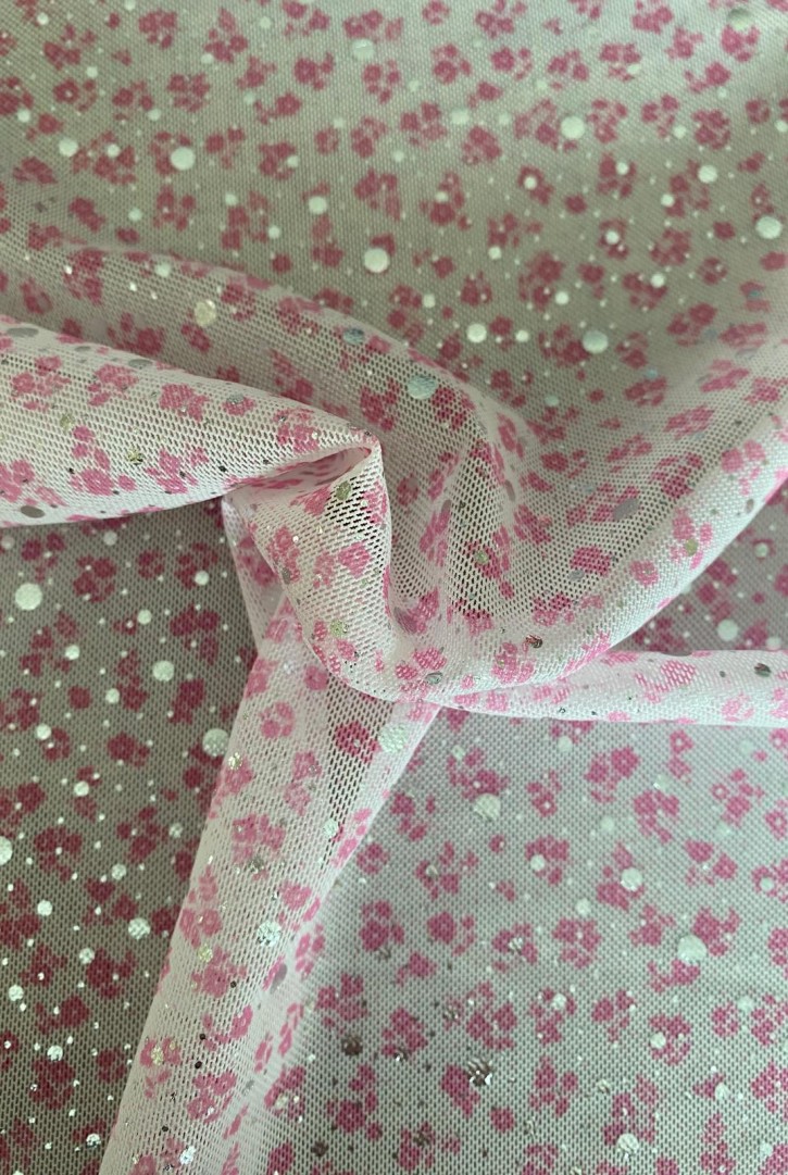 22366 TÜL/YERLİ/LEZ/POLYESTER/SİMLİ/BASKILI/BEYAZ-PEMBE/140 CM