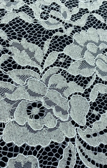 Fikseli Kordlu Pamuk Polyester Dantel Kumaş, 145 cm