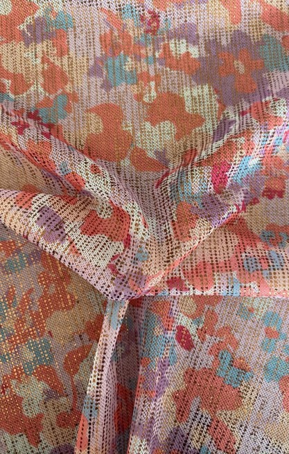 22367 TÜL/YERLİ/LEZ/POLYESTER/ELASTAN/BASKILI/RENKLİ/155 CM