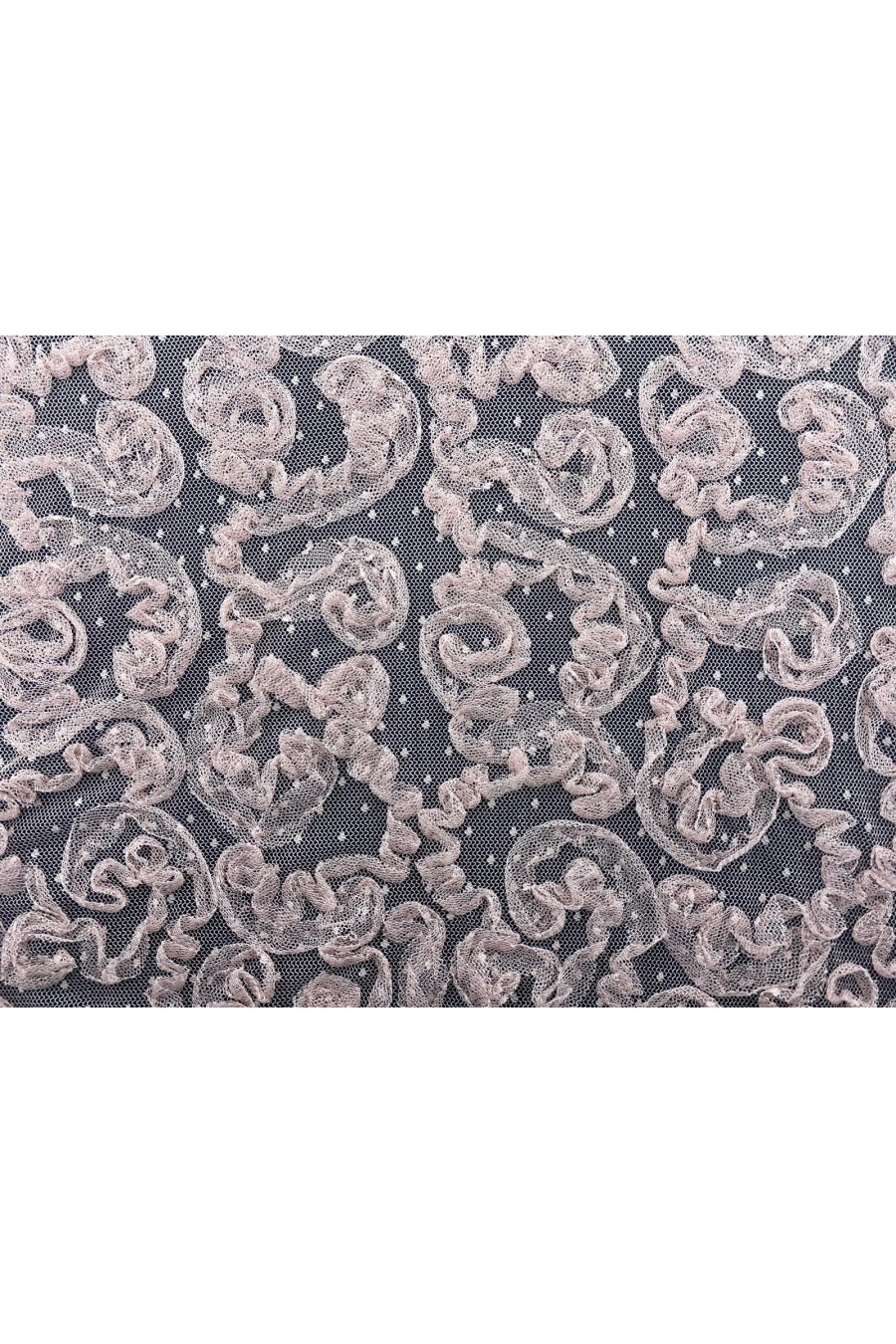 Gül Kurusu Süzeneli Yerli Polyester Tül