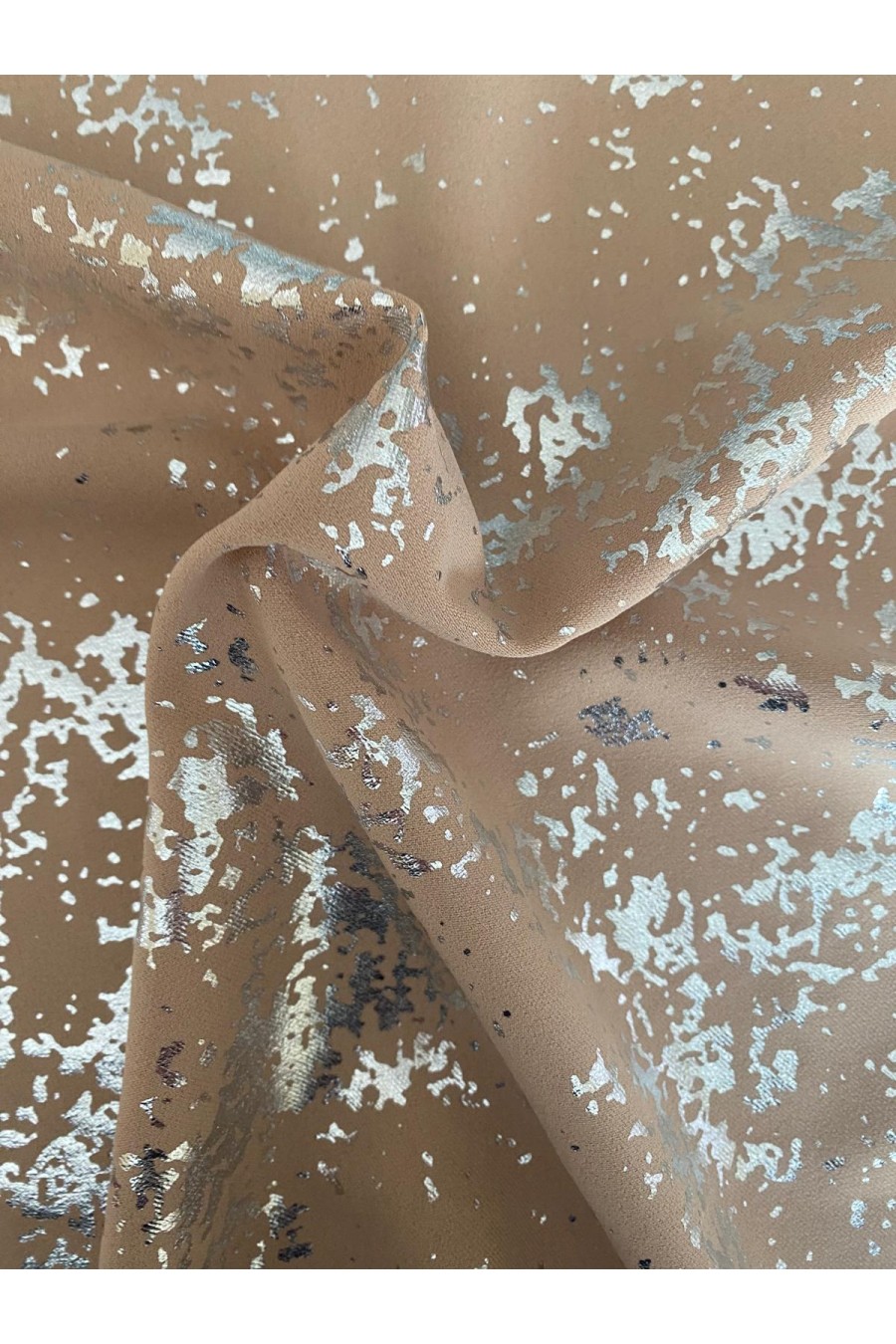 22369 KUMAŞ/YERLİ/LEZ/POLYESTER/SİMLİ/BEJ/155 CM