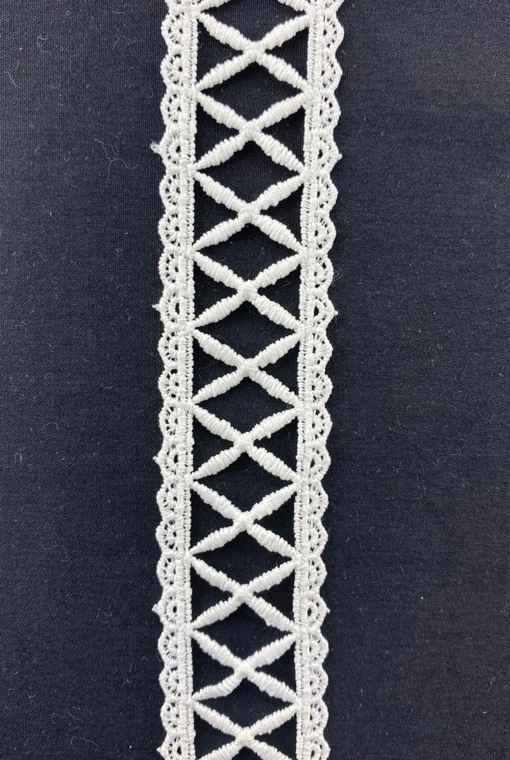 3 cm Ham Güpür Brode Bant, Yerli, Mat Polyester