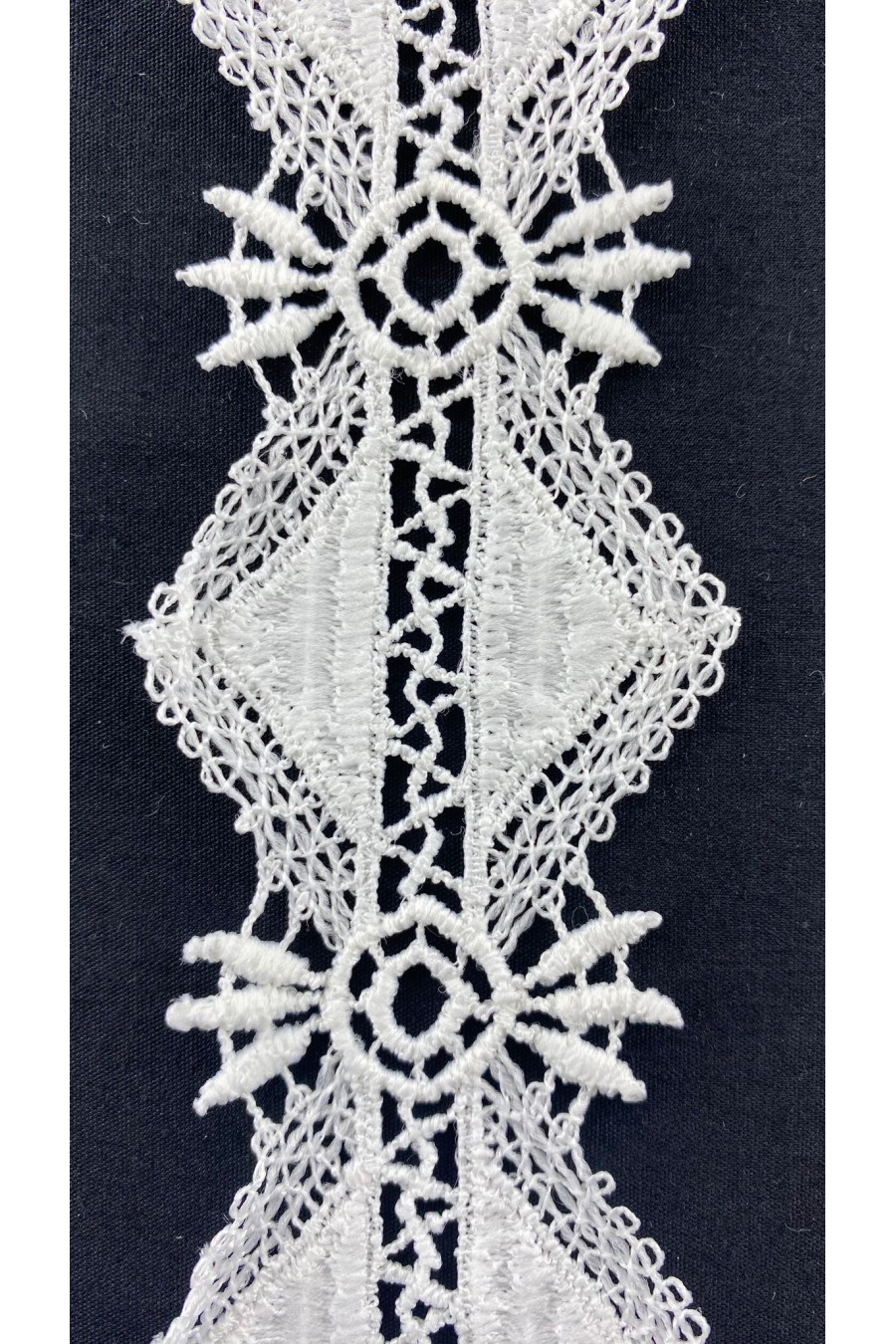 Beyaz Mat Polyester Güpür Brode Bant