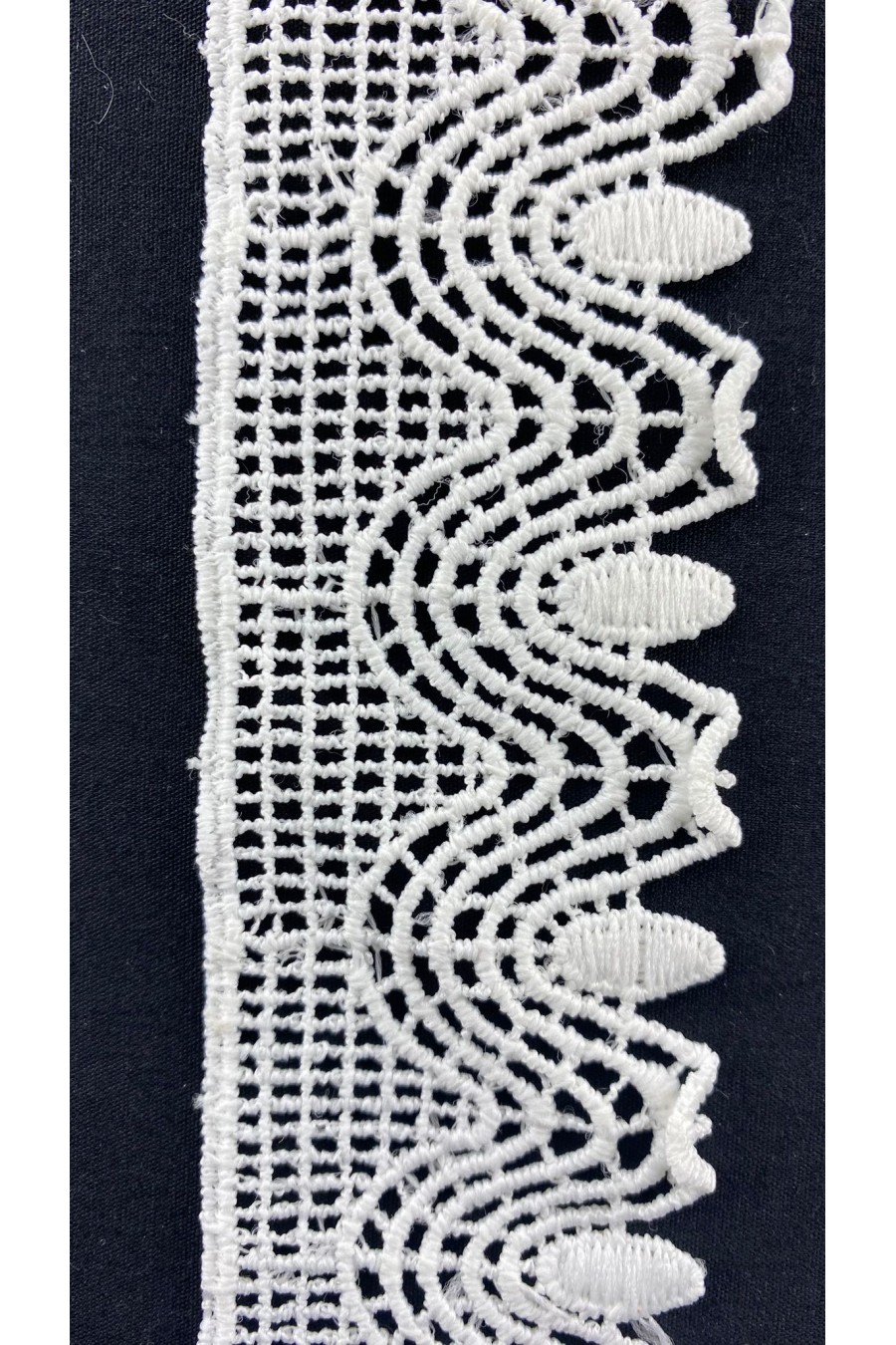 4,5 cm Ham Güpür Brode Bant, Yerli, Mat Polyester