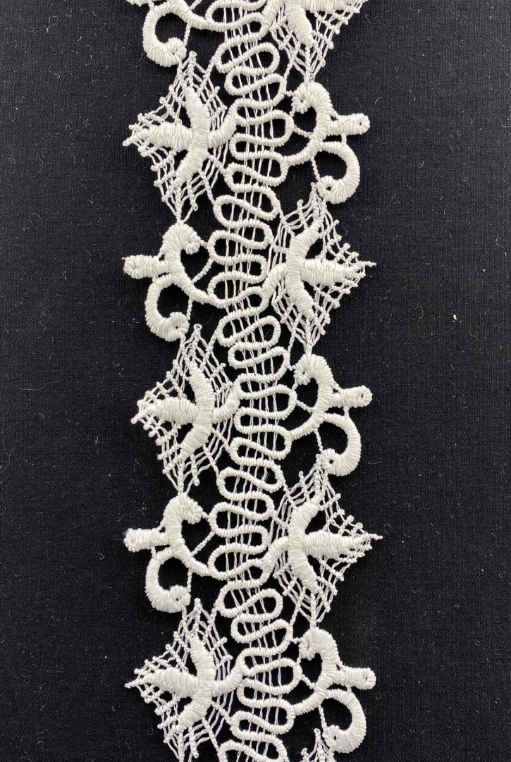 5,5 cm Ham İthal Mat Polyester Güpür Brode Bant