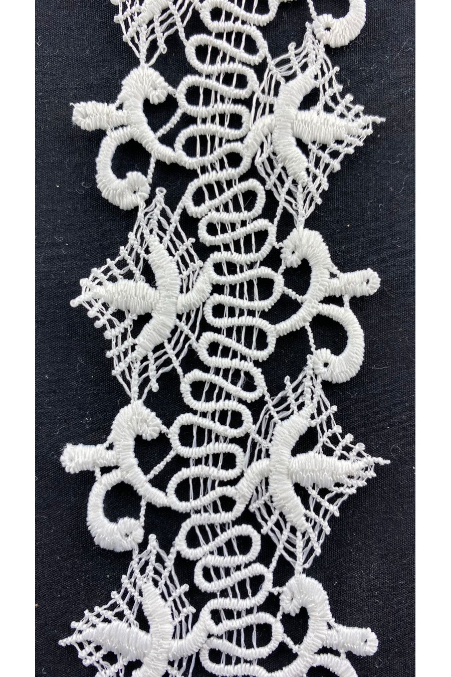 5,5 cm Ham İthal Mat Polyester Güpür Brode Bant