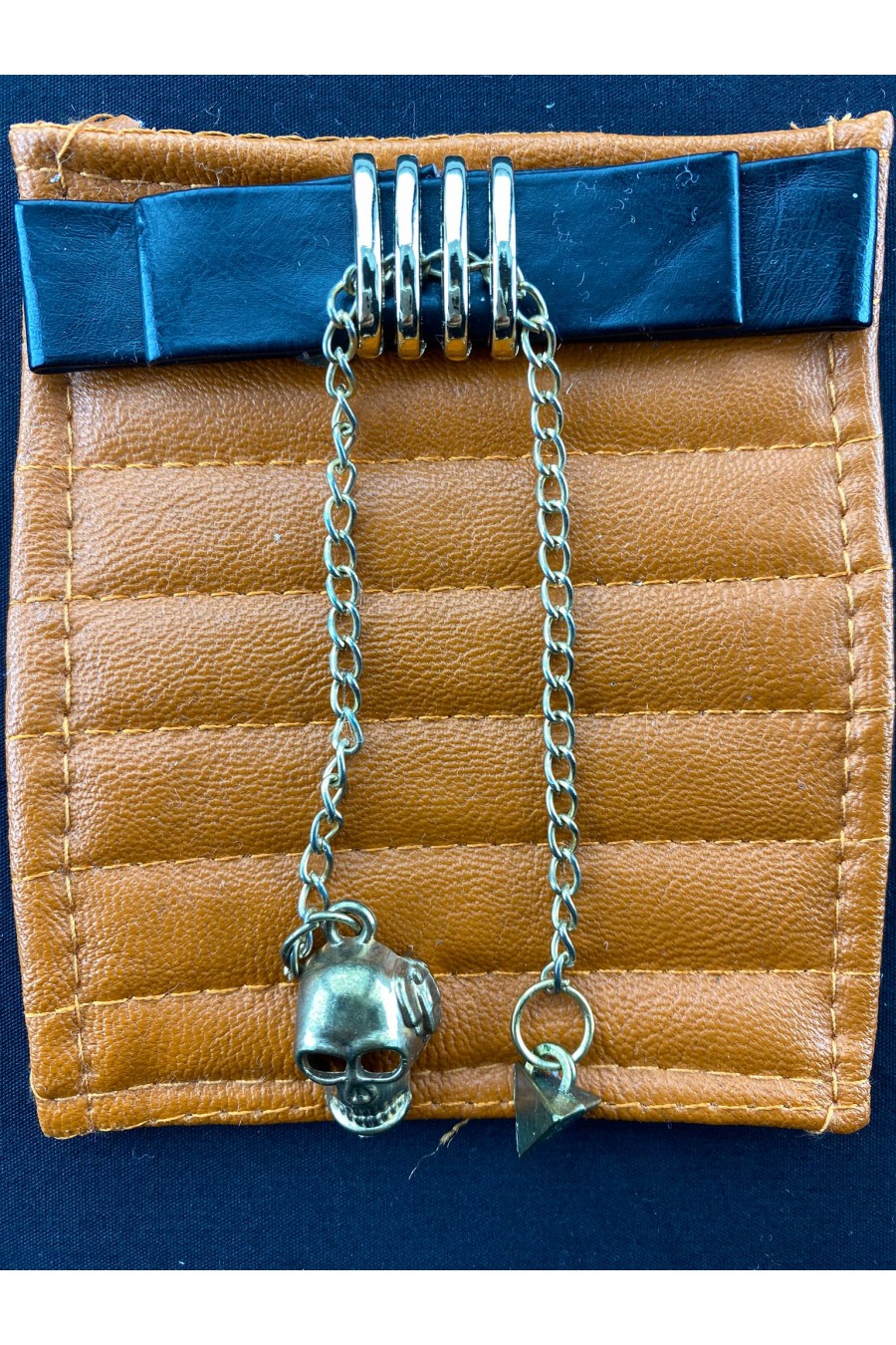 2082/AKSESUAR/BROŞ/PU/ZİNCİRLİ/TURUNCU