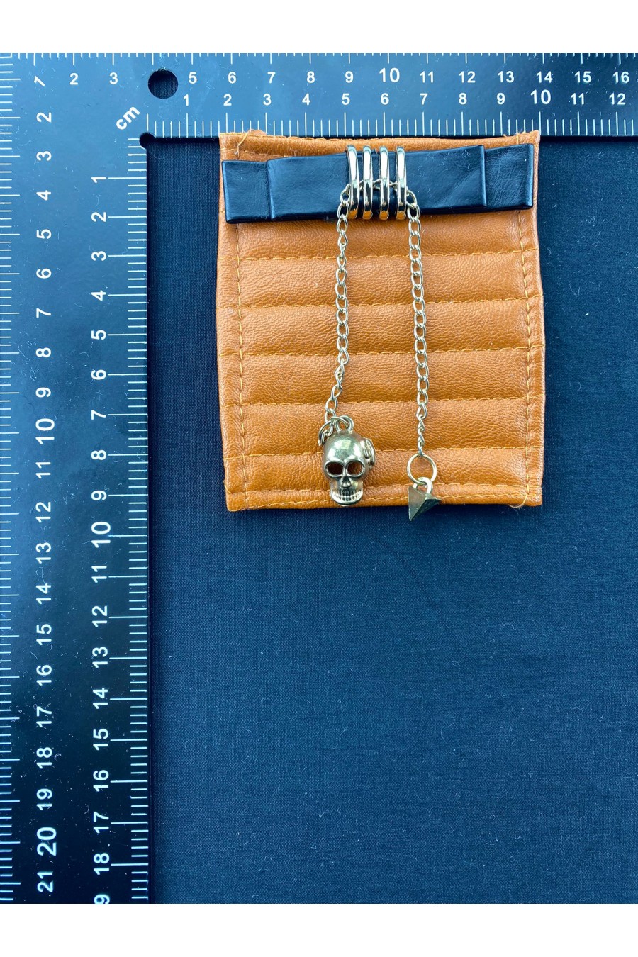 2082/AKSESUAR/BROŞ/PU/ZİNCİRLİ/TURUNCU