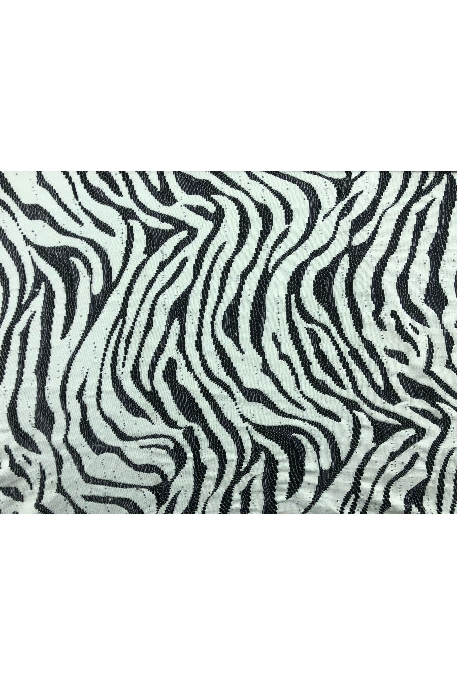 18612-KG Siyah-Beyaz Yerli Polyester Dantel