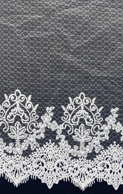 Ham Tül Üzeri Mat Polyester Brode Bant