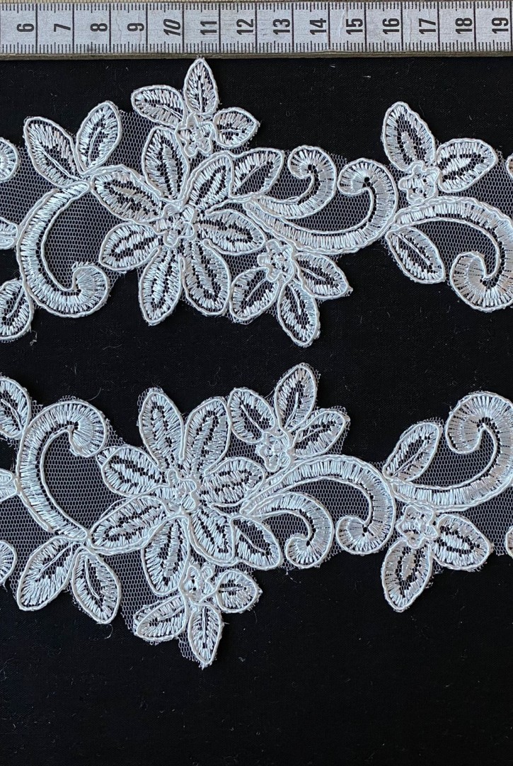 Ham Renk Kordlu Düz Aplik Brode