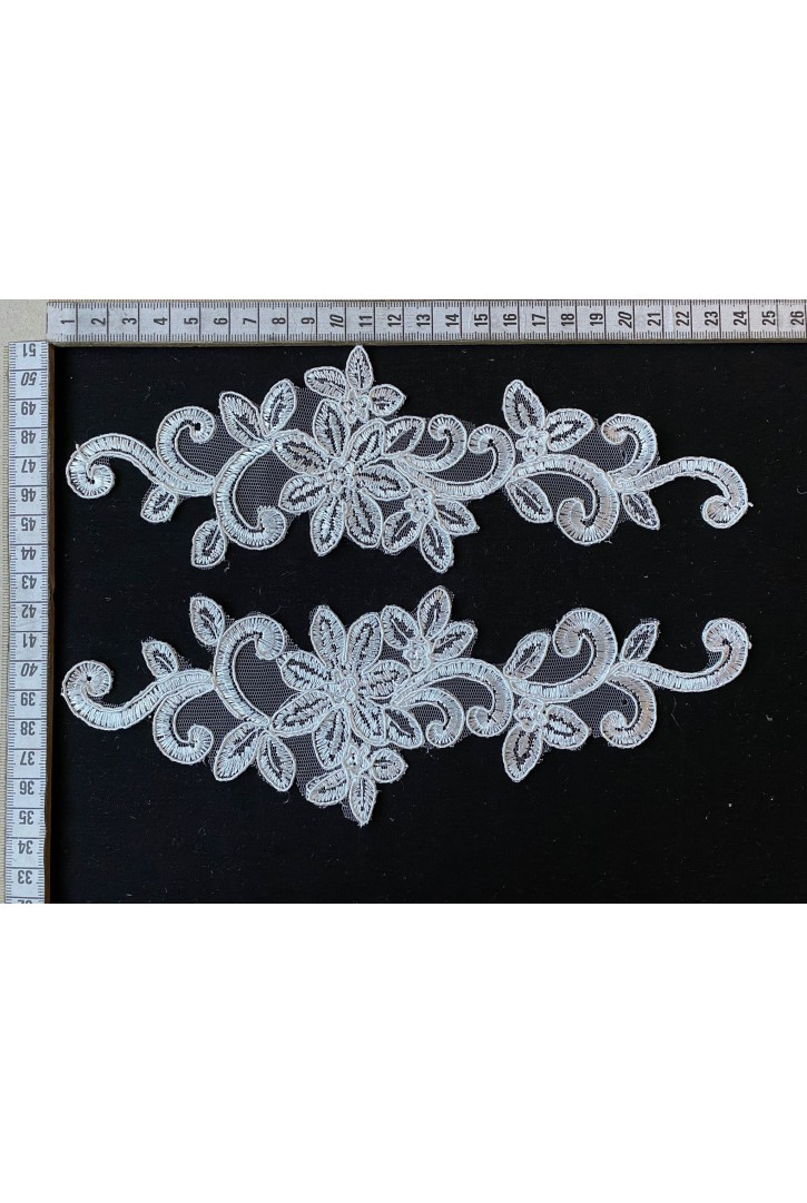 Ham Renk Kordlu Düz Aplik Brode