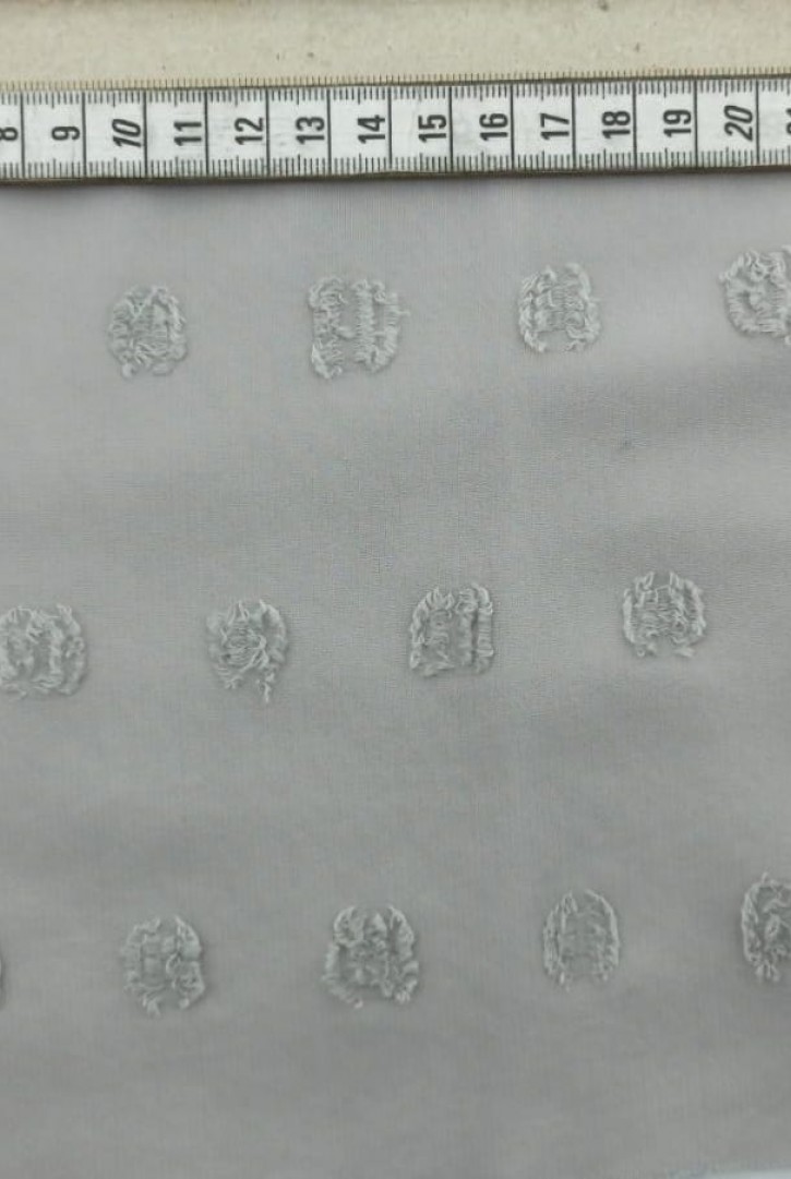 Gri Puanlı Yerli Şifon Kumaş