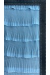 Mavi Fırfırlı Naylon Tül Üzeri İthal Kumaş