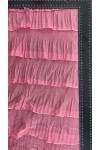 11024-METRE Pembe Fırfırlı Naylon Tül Üzeri İthal Kumaş