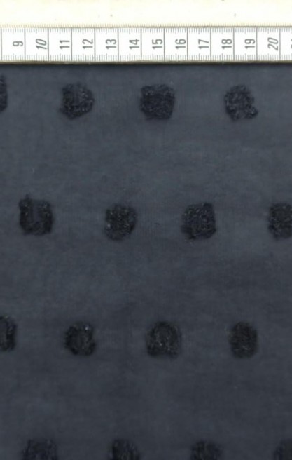 Siyah Puantiyeli Şifon Kumaş, 150 cm