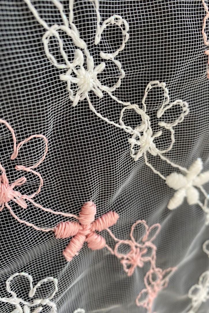 Pembe Yerli Tül Kumaş - Naylon, 140 cm