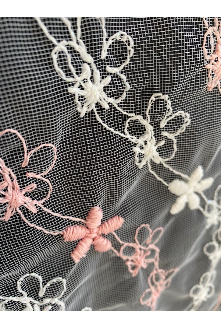 Pembe Yerli Tül Kumaş - Naylon, 140 cm