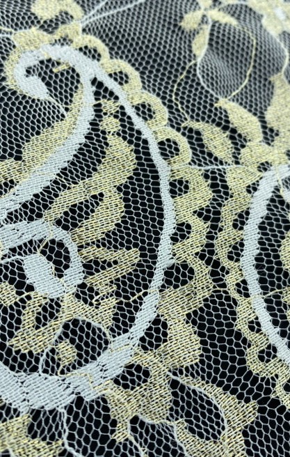 Simli Naylon Lurex Dantel