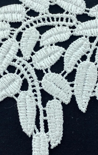 Parlak Polyester Güpür Brode Bant, Ham