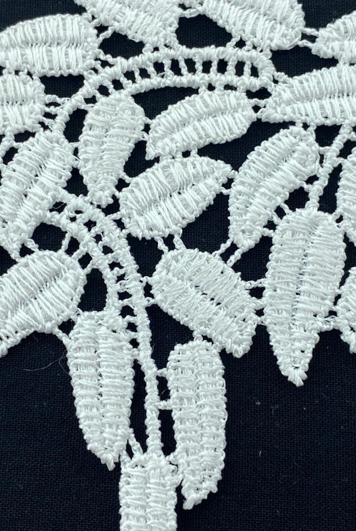 Parlak Polyester Güpür Brode Bant, Ham