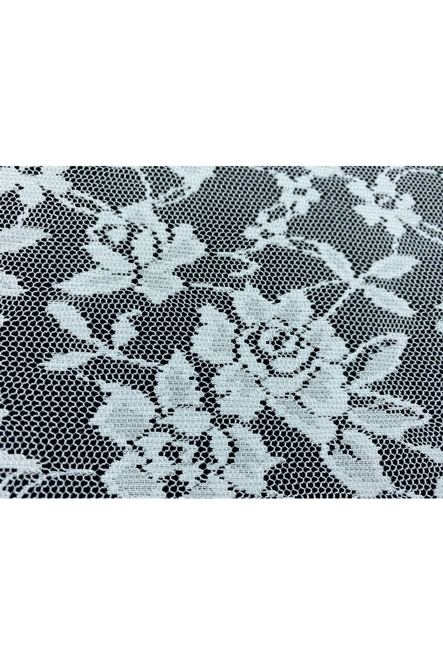 Optik Beyaz Likrasız Polyester Dantel