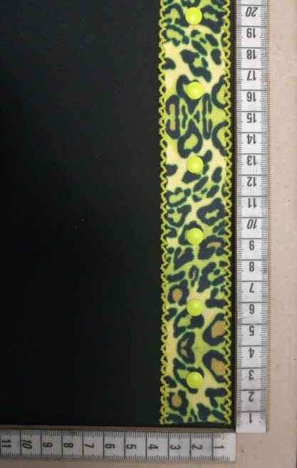 Taş Kroşeta Leopar Desenli Raşel Bant, 3 cm