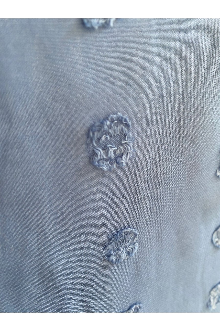 İndigo Renk Puanlı Şifon Kumaş - 150 cm, Yerli Üretim