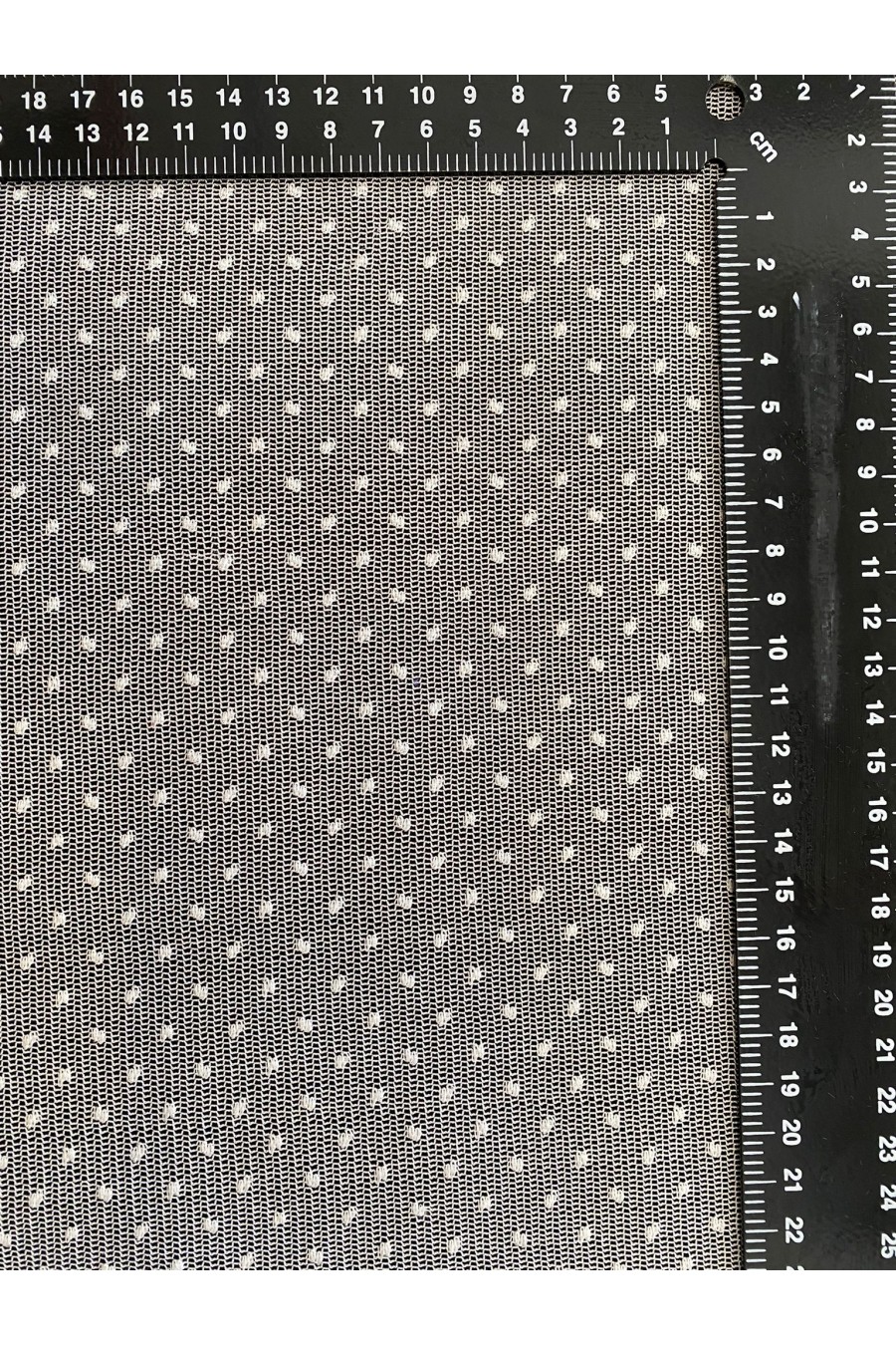 Fikse İşlemli Puantiyeli Tül Kumaş