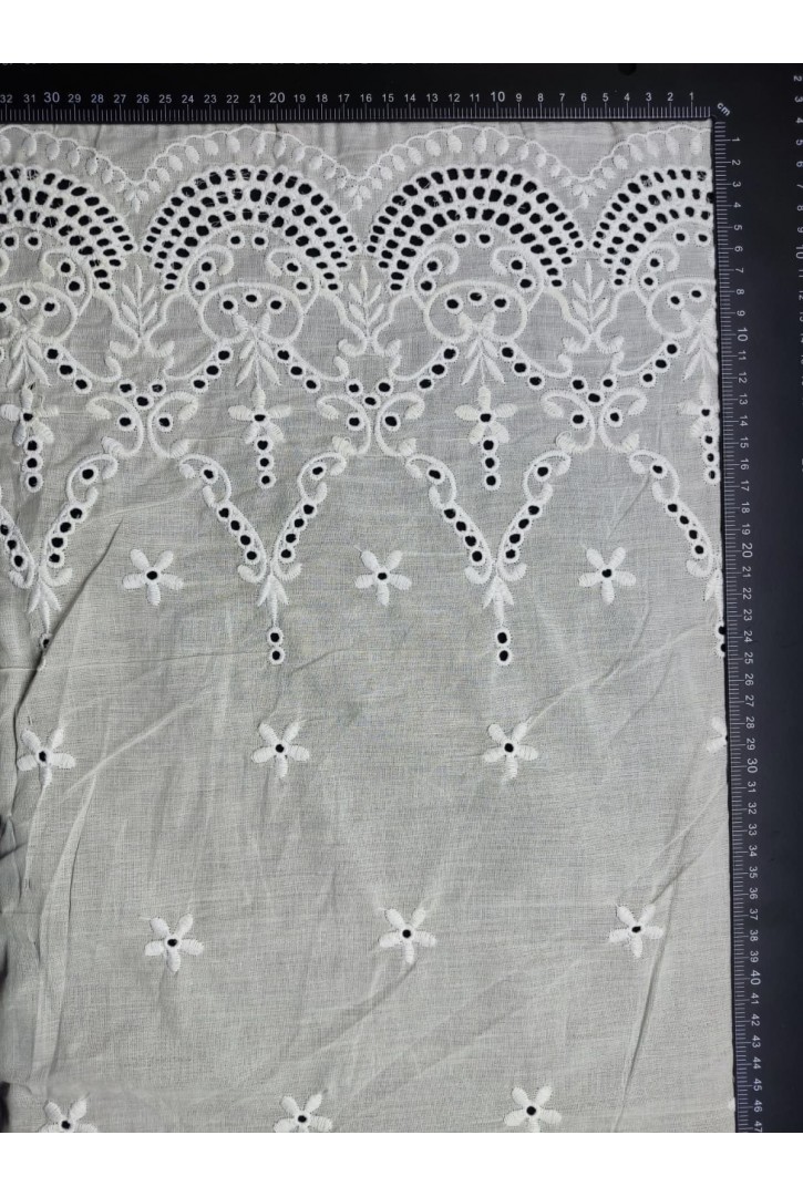 Bohrer İşlemeli Ham Vual Pamuk Brode