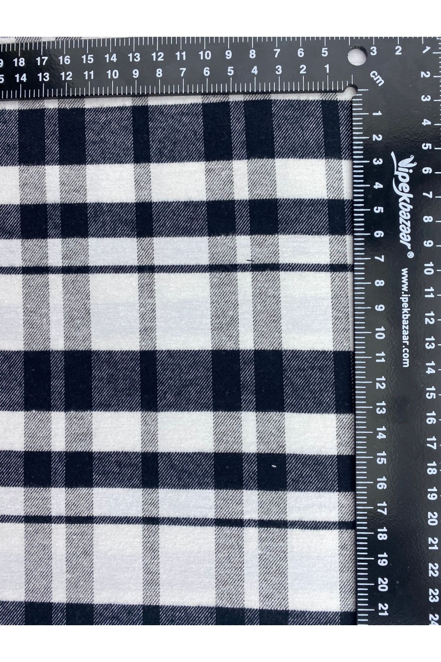 20843 KUMAŞ/YERLİ/LEZ/PAMUK POLYESTER/BEYAZ-SİYAH/150 CM