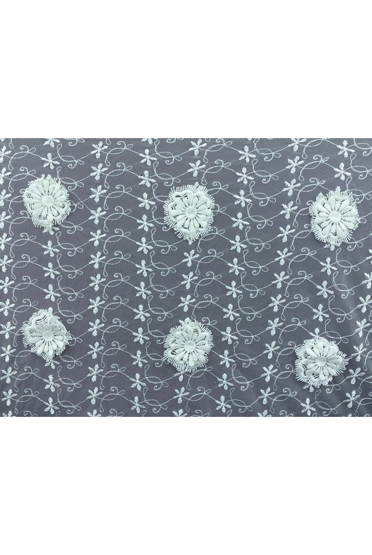 3 Boyutlu Aplikli Parlak Dantel