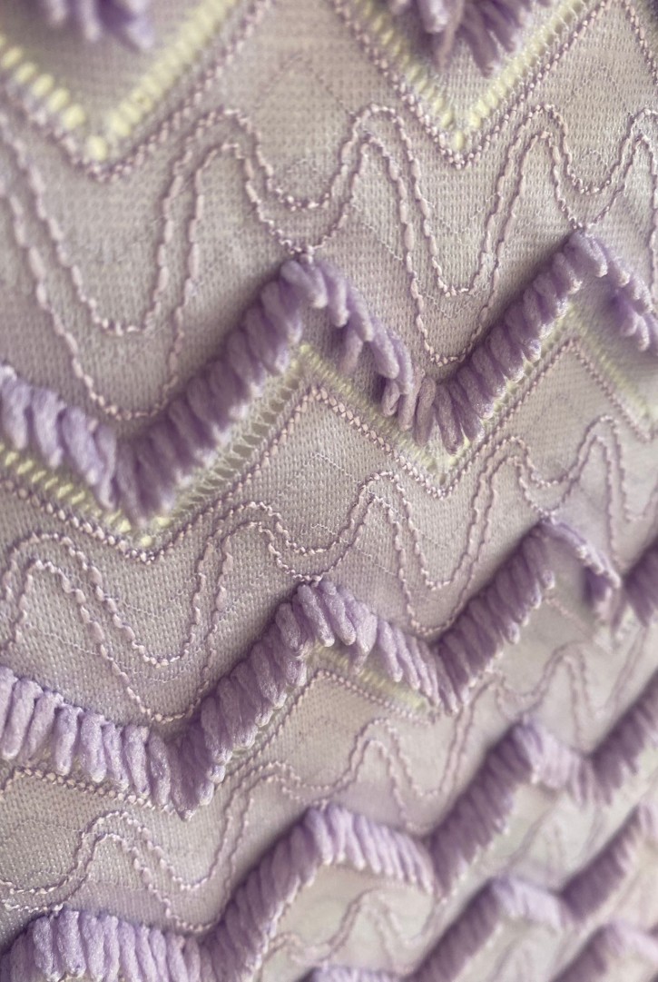 Lilalı İthal Naylon Likralı Dantel, 140 cm