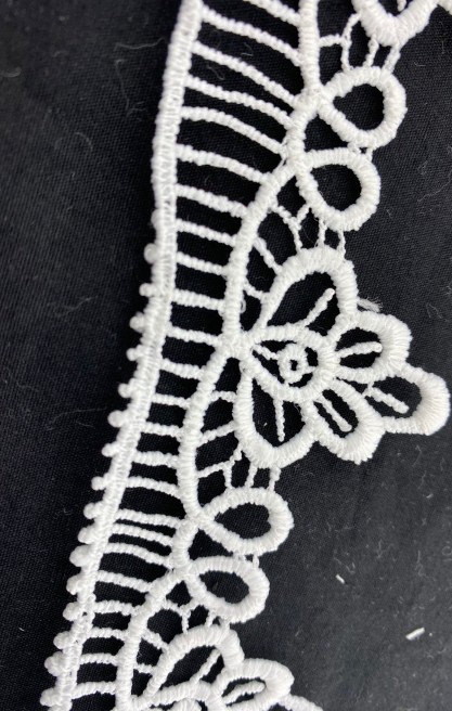 5 cm Beyaz Yerli Güpür Bant, Mat Polyester