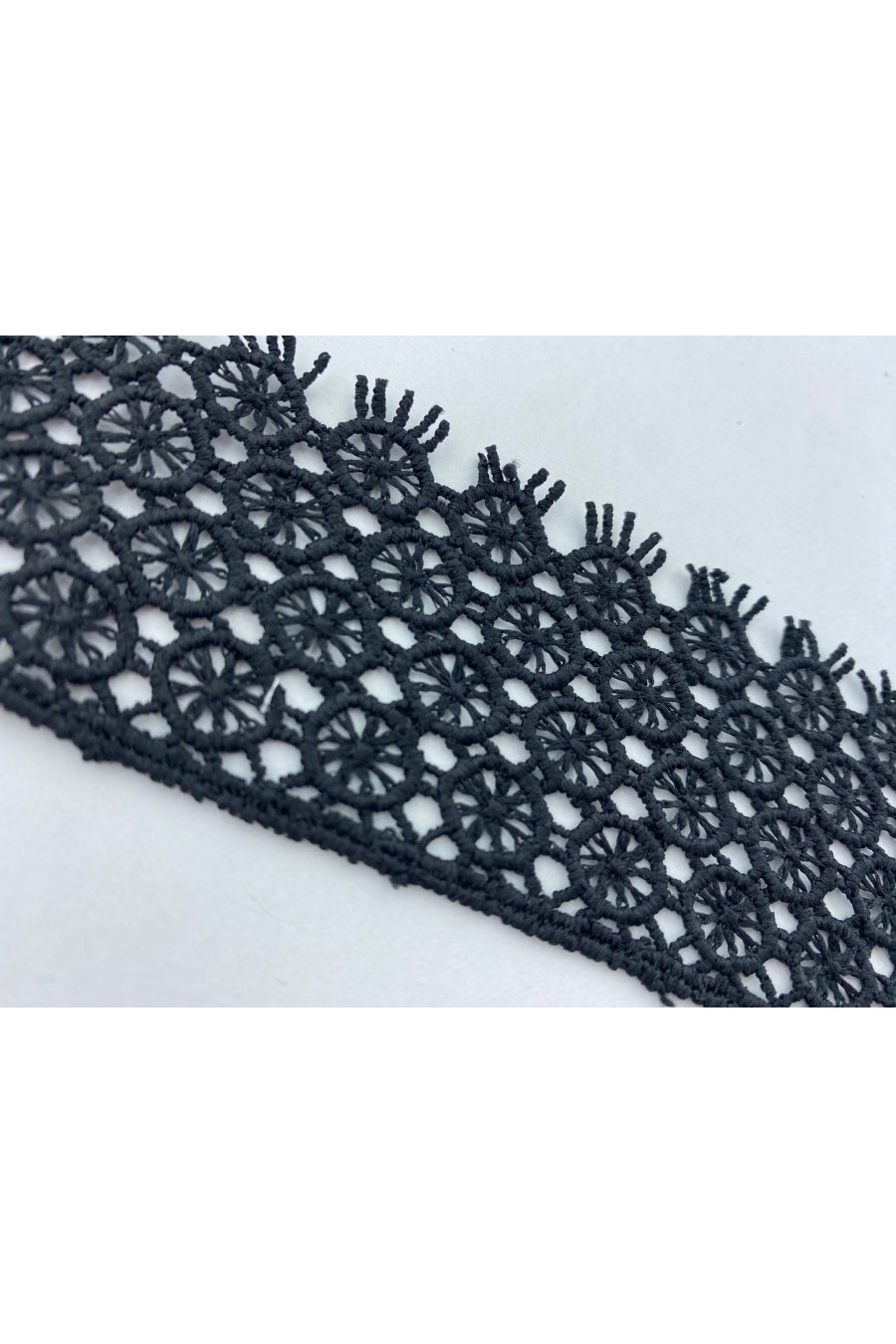 5 cm Siyah Güpür Brode Bant