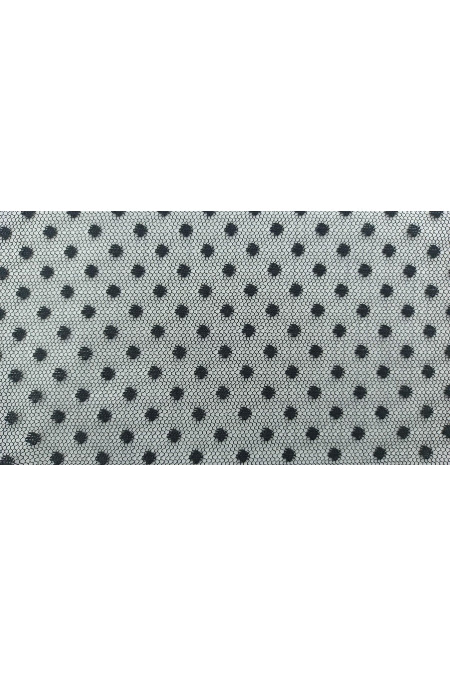 11450-KG Siyah Puantiyeli Tül