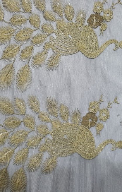 Siyah-Gold Renk İthal Lez Brode