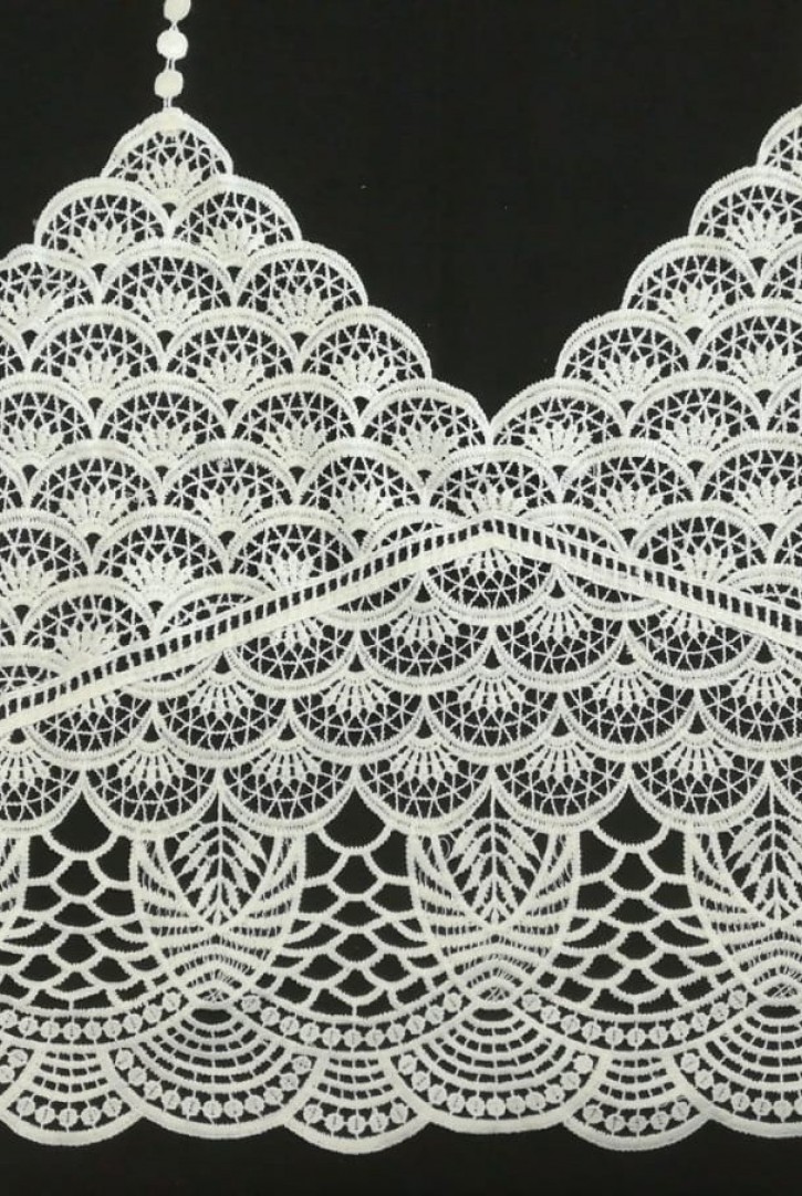 Ham İthal Polyester Brode Yaka, 42 cm